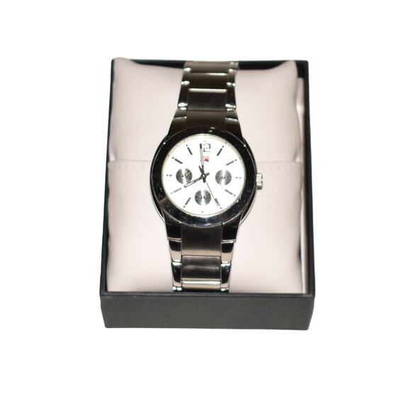 TOMMY HILFIGER NEW $185 Stainless Steel Watch Water Resistant 165 FT - Picture 1 of 5